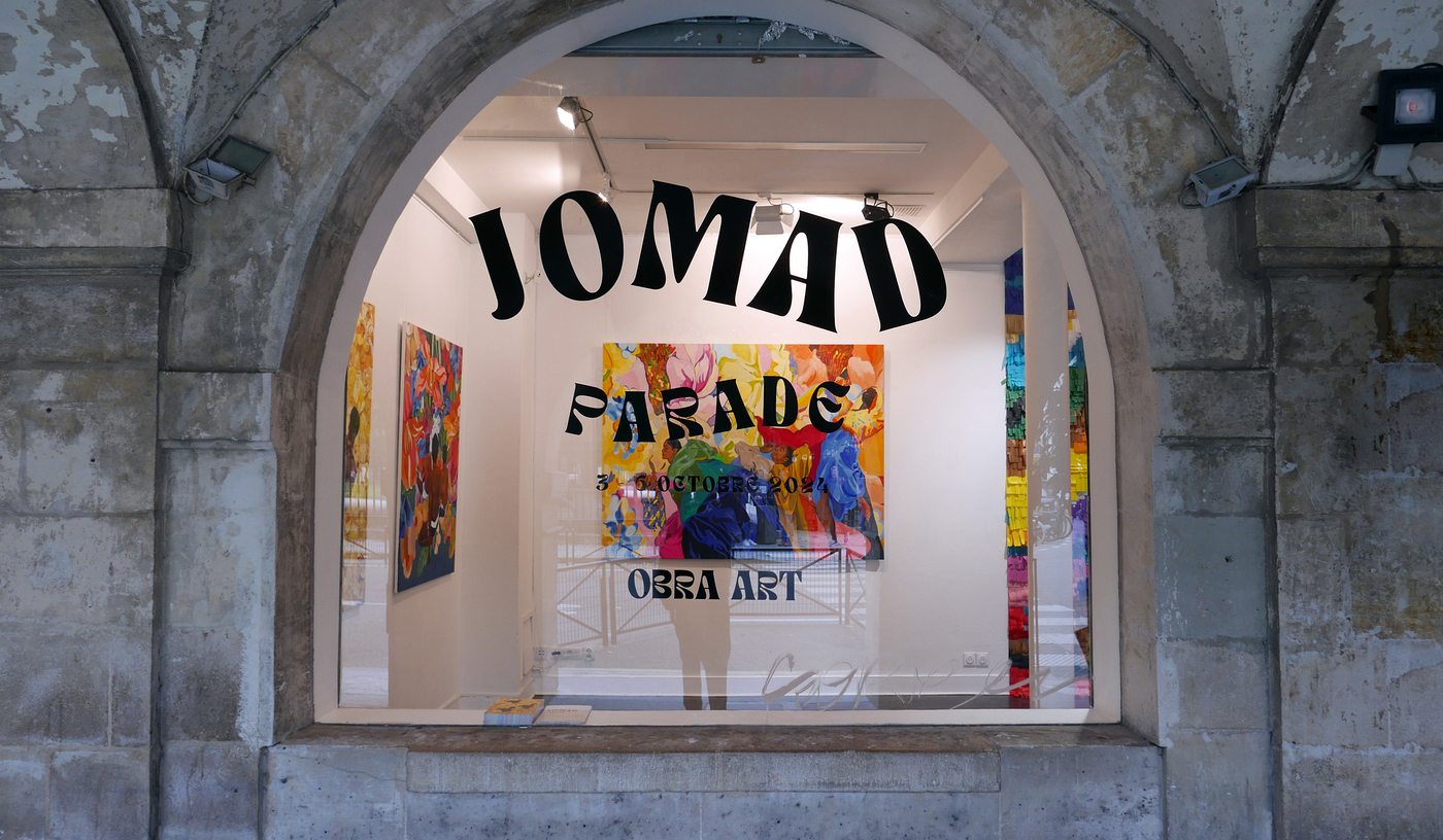 Jomad Parade exhibition storefront, Paris